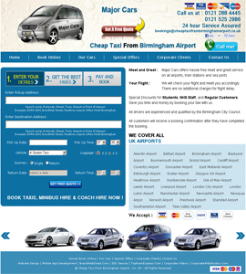 Cheap Taxi From Birmingham Airport - Taxi Booking System Website 