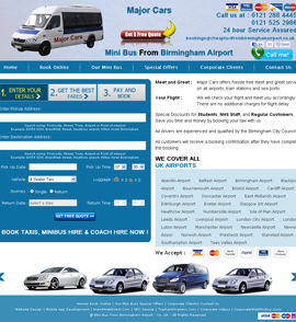 Mini Bus From Birmingham Airport - CMS Enabled Web Design 