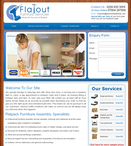 Flatout Furniture Services  Website Design 