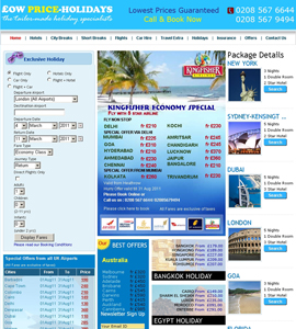 Low Price Holiday Online Travel Booking Website with Travelport API Integration 